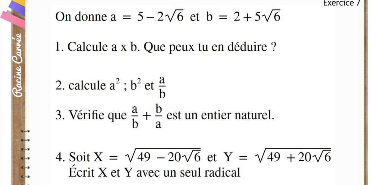 Exercice corrigé de mathématiques / Classe de 3eme - Racine carrée | Activités numériques (Fascicule Adem / Exercice 7)