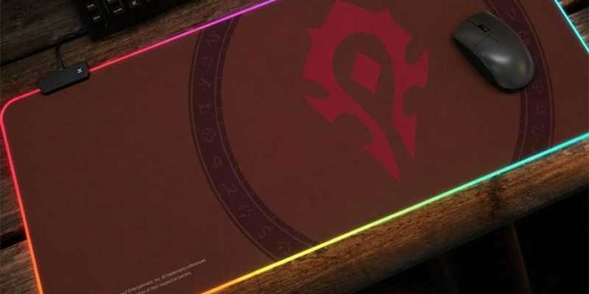 wow Horde Emblem RGB Desk Mat For Devoted Horde Players